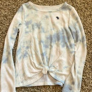 Abercrombie blue tie-dyed l/s top size 7/8